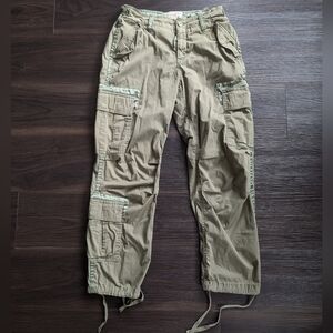 VTG Abercrombie & Fitch Y2K Green Cargo Pants 28/6s Gorpcore Streetwear